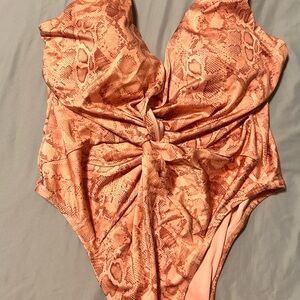 Snake Print One-Piece Swimsuit